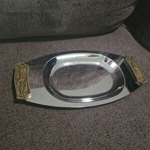 Kromex | Mid-Century Modern Chrome Relish Serving Tray